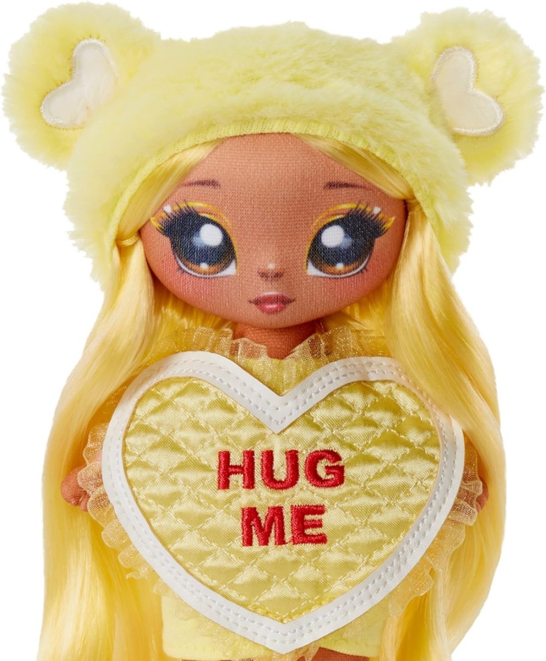 Na! Na! Na! Surprise MGA Entertainment Maria Buttercup-Yellow Teddy Bear-Inspired 7.5&quot; Fashion Doll with Blonde Hair, Heart-Shaped Dress and Brush
