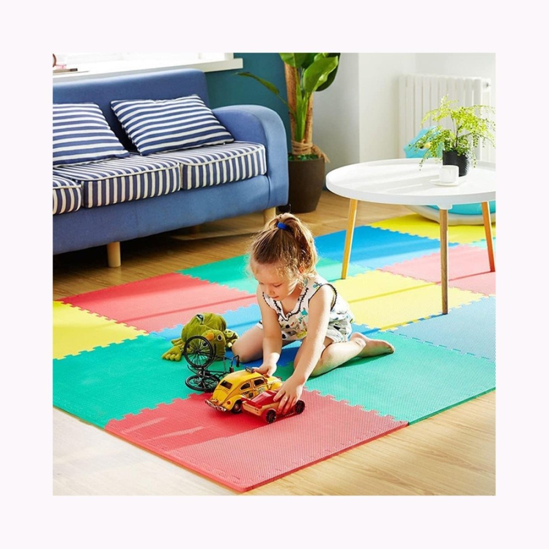 6-Piece Baby Play Mat Set EVA Foam Kids Rug Puzzle 60x60x0.8cm - Multicolor