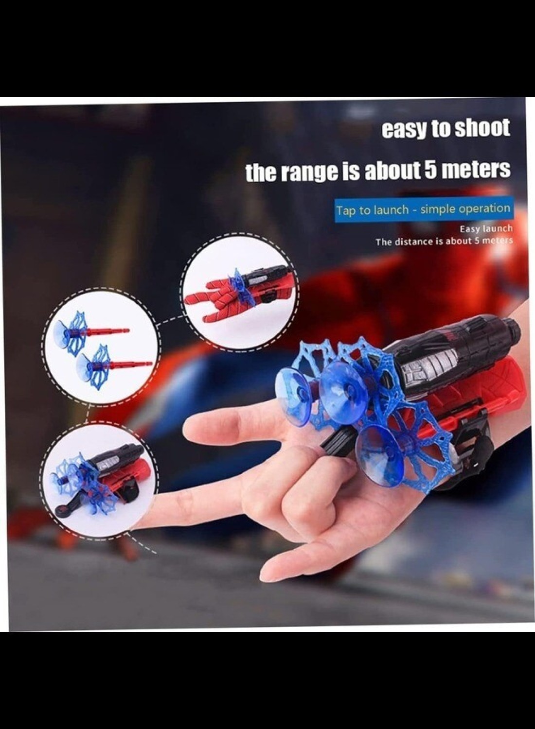 Spider Web Shooter, Wrist Launcher Toy, Funny Children Educational Toys, Spider Gloves Man Cosplay Gift for Kids
