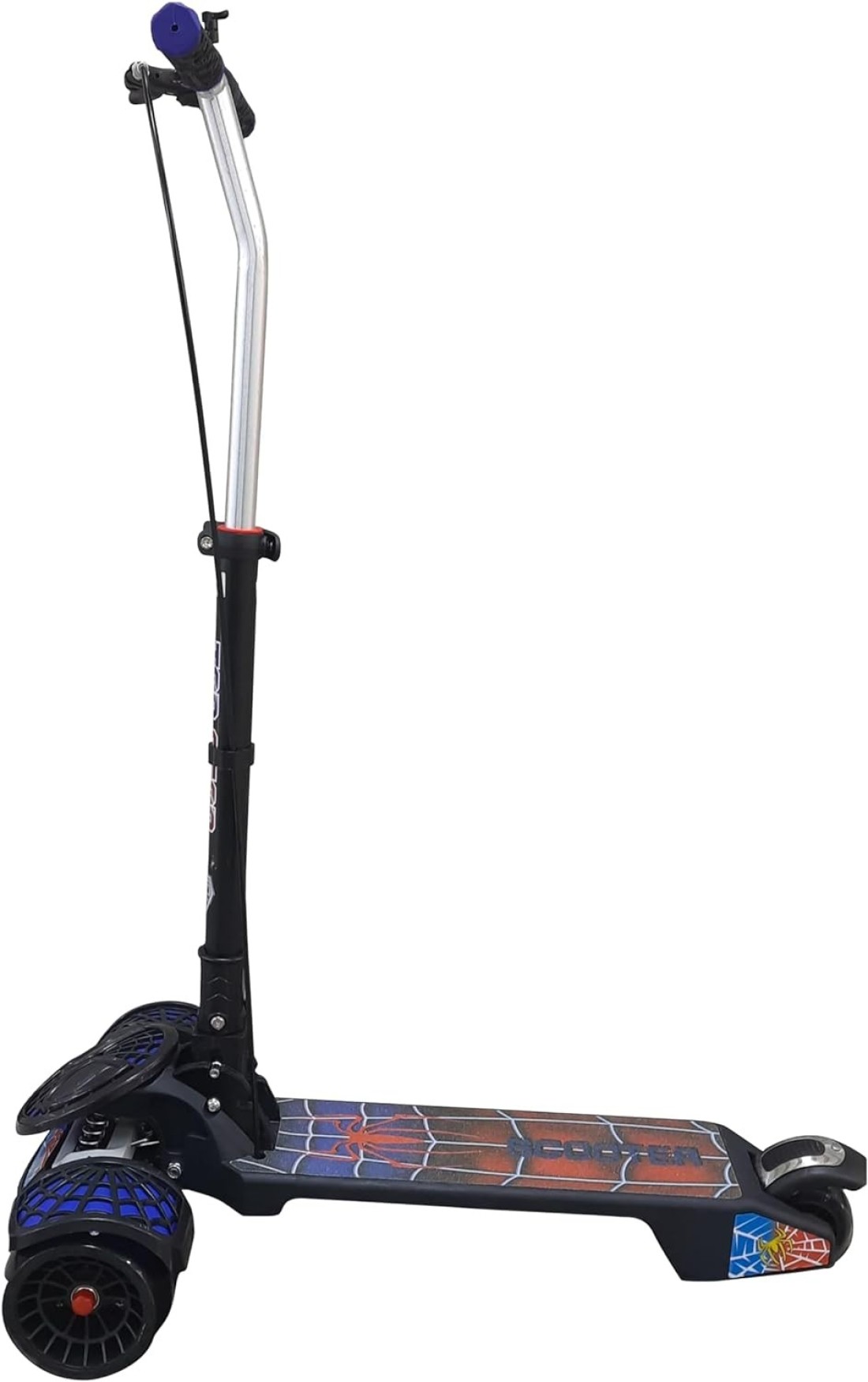 Top Gear Rideon Kids Scooter TG 2020, 3 Wheel Kids Scooter Smart Kick Scooter with Foldable & Height Adjustable Handle, LED PU Wheels & Rear Brake, Skate Scooter for Kids - Blue