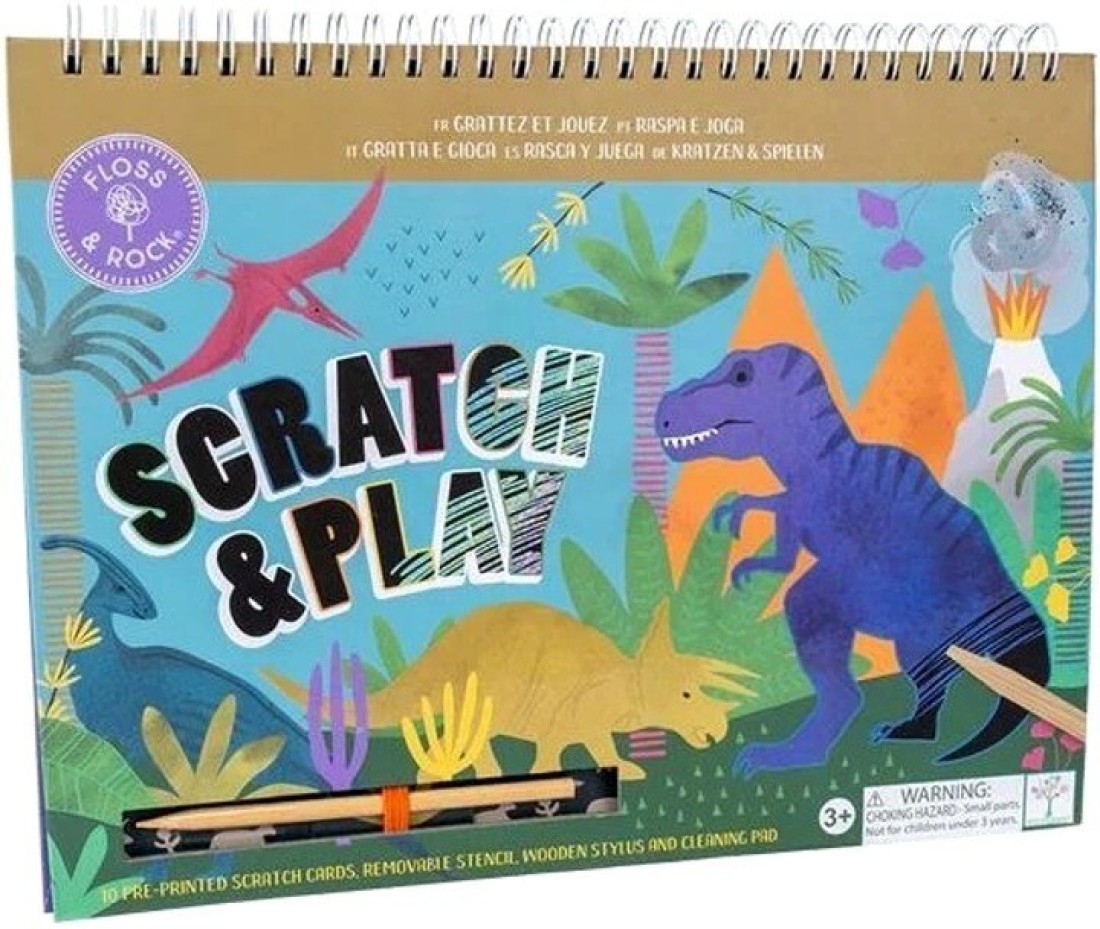 Floss &amp; Rock Enchanted Chalkboard Sketchbook - Reusable Drawing Set for Kids with Wipeable Chalk Pens, Coloring-IN, Tracing, Stencilling Or Drawing Your Own Creations!