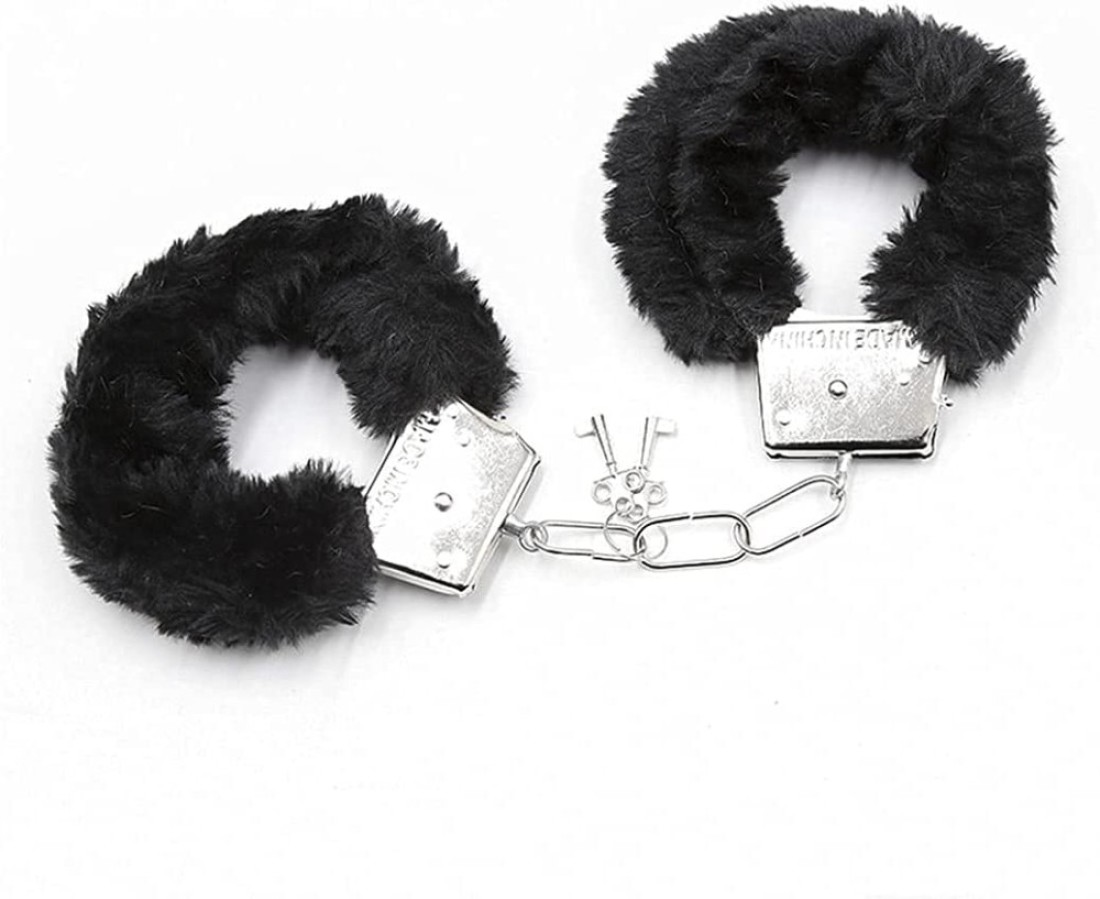 Tingxiu Wrist Plush Fluffy Handcuffs Bracelet Leg Cuffs Anklet Bangle Adjustable Chain Party Cosplay Toy Play Games