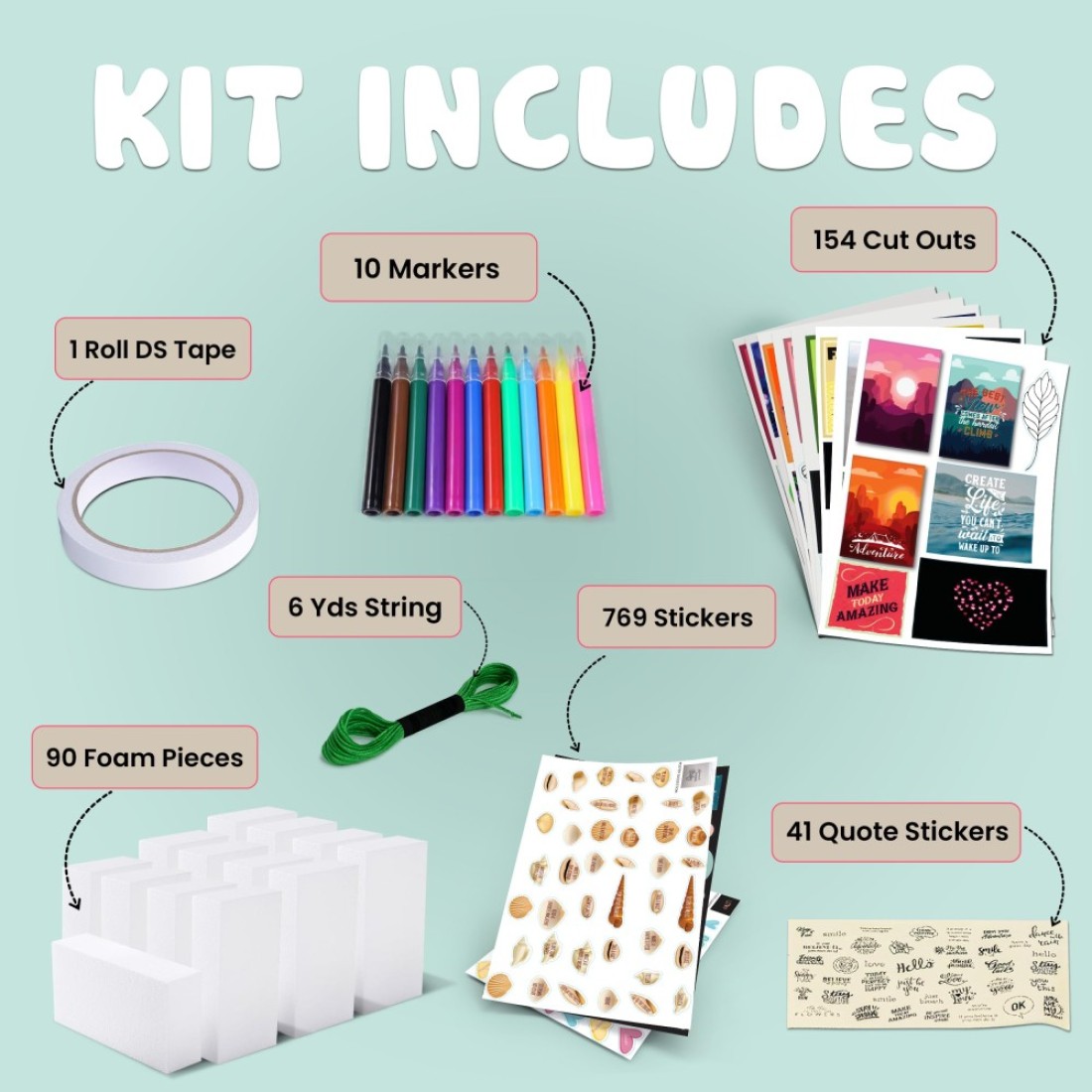 Hapinest DIY Wall Collage Kit for Teen Girls Picture Arts and Crafts Kit Tween Girl Room Decor Birthday Gifts Ages 10 11 12 13 14 16 Years Old and Up Cool Stuff for Bedroom Dorm Aesthetic Dcor