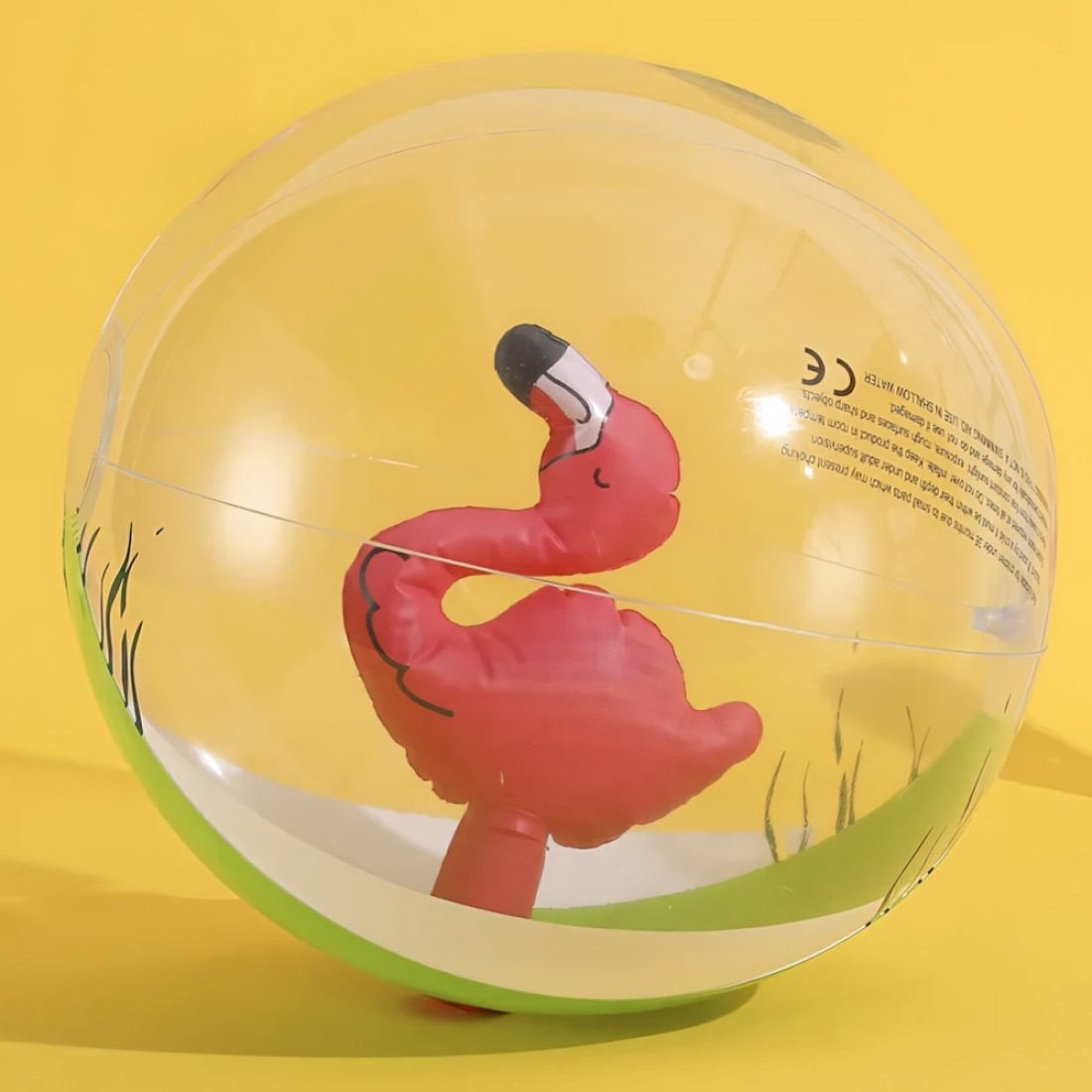 Flamingo 60cm Beach Ball Jumbo Pool Toys Beach Toy for Kids - Giant Inflatable Clear Beach Ball Swimming Pool Water Outdoor Summer Party Favors for Kids Adults Toddlers