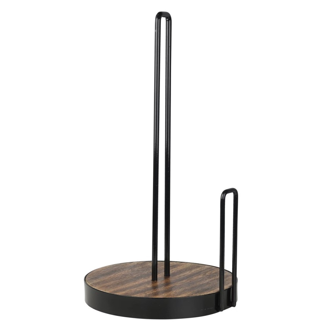 Farmhouse Paper Towel Holder for Kitchen Countertop Wooden and Wire Countertop Paper Towel Holder with Side Arm Kitchen Dining Decor Great for Jumbo Family Size Rolls