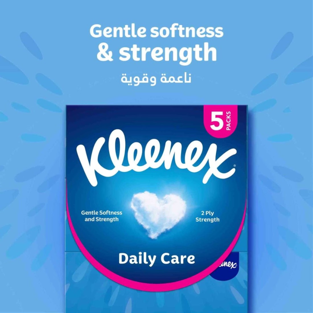 Kleenex Natural Collections Facial Tissue - Pack of 5 Boxes 170 Sheets x 2 Ply