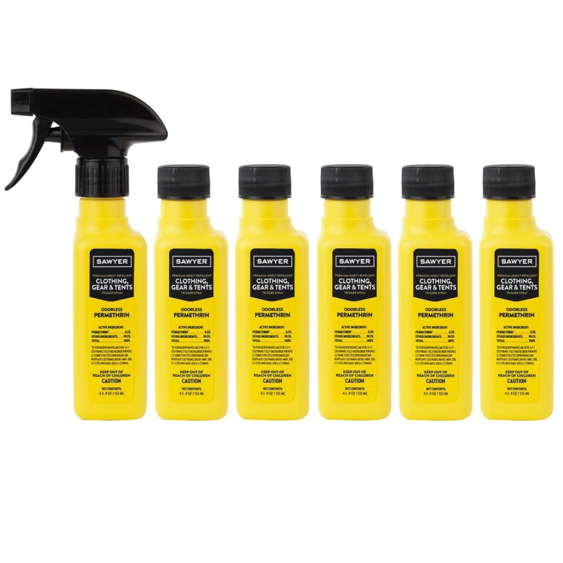 Sawyer Products SP645 Permethrin Premium Insect Repellent for Clothing Gear Tents Trigger Spray 45Ounce 6 Bottles