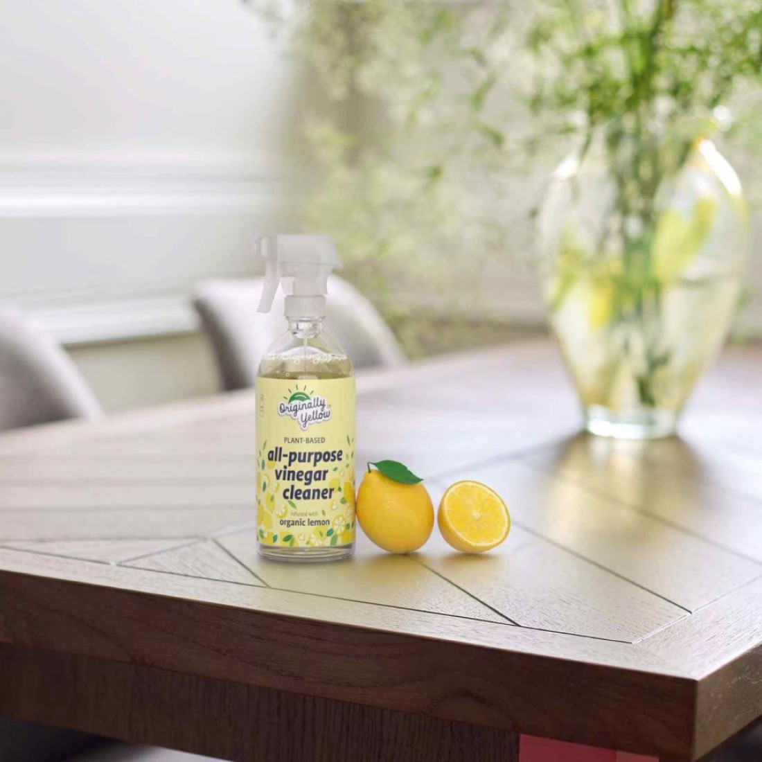 Originally Yellow All-Purpose Vinegar Cleaner Spray Organic Lemon 470ml