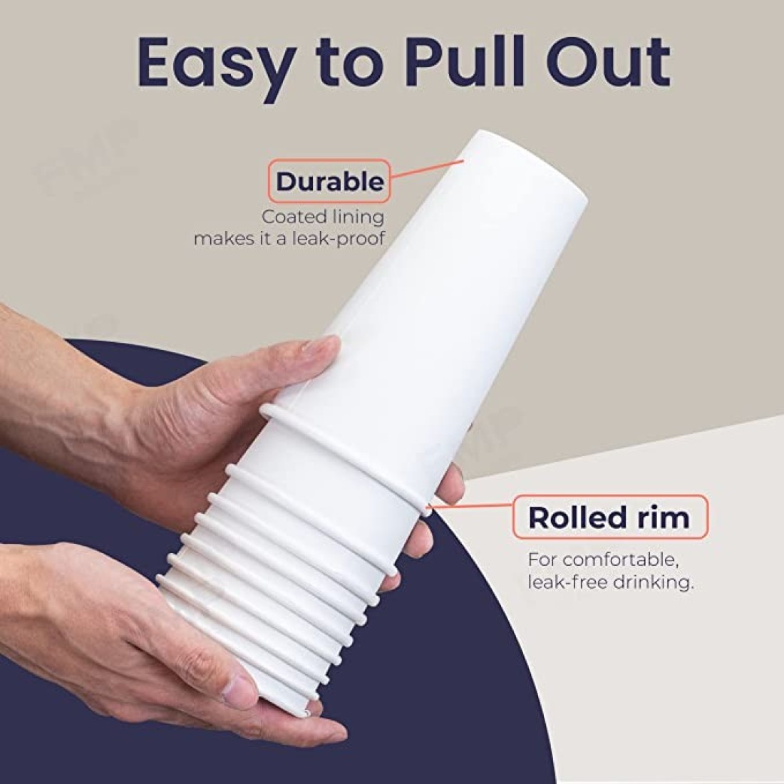 Yesocea 20 Oz. White Paper Cups Serve Your Drinks With Convenience And Style Disposable Hot Chocolate, Cocoa, Water, Coffee Cup [50 Cups]
