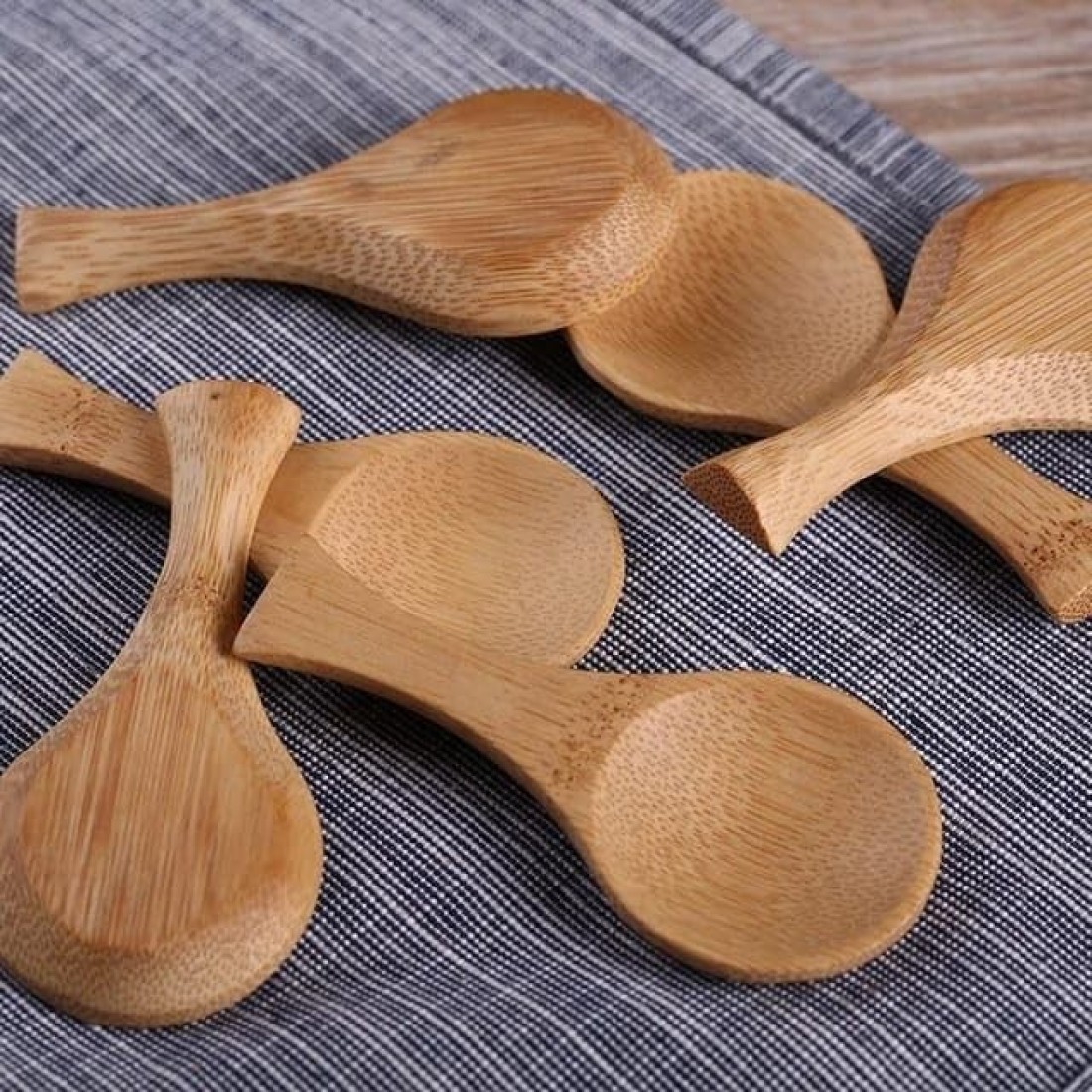 Liying 6Pcs Small Handle Wooden Spoons, Wooden Spoon for Cooking Japanese Wooden Spoon for Kitchen Soup Mixing Baking

