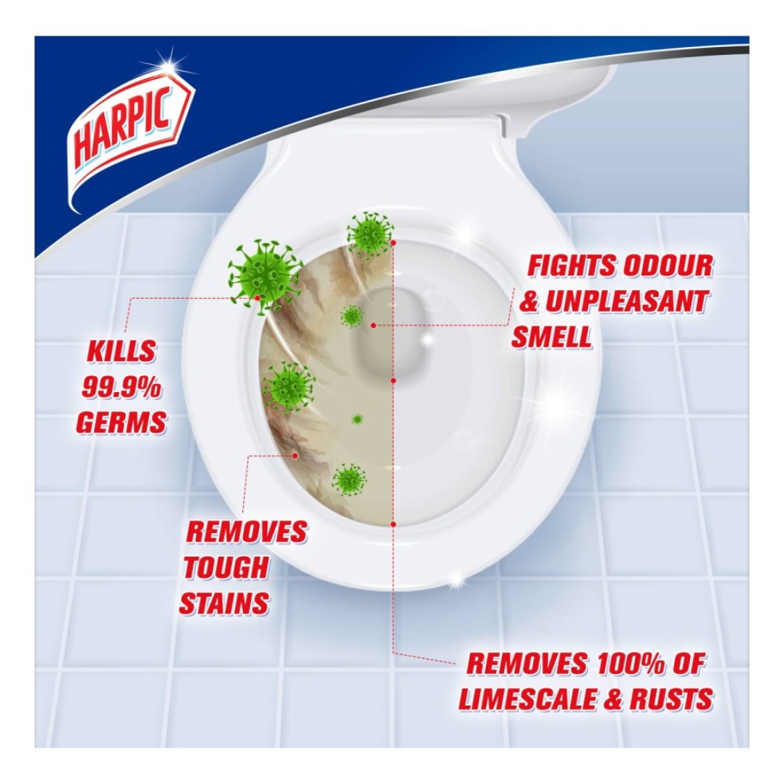 Harpic Active Fresh Toilet Cleaner Pine 750ml