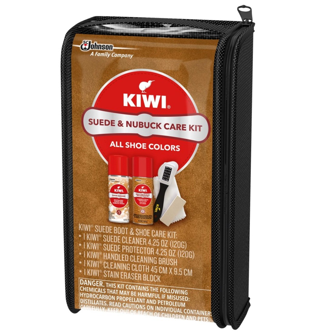 KIWI Suede and Nubuck Shoe Cleaner Kit For Shoes Boots and More Includes Cleaner Protector Brush Cloth Eraser Block
