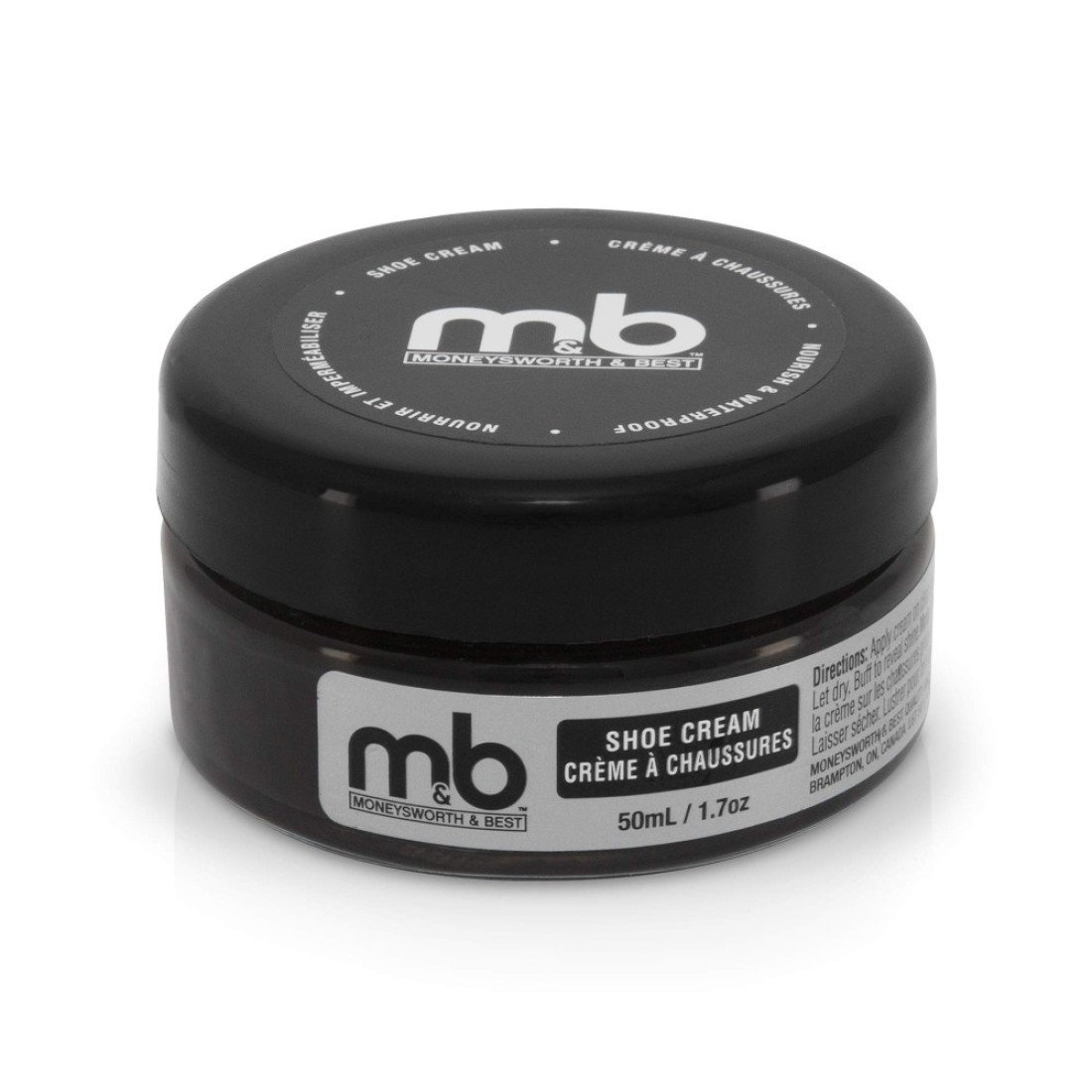MB Shoe Cream Shoe Polish for Leather Shoes Leather Conditioner for Shoes Shoe Accessories Black 17 oz