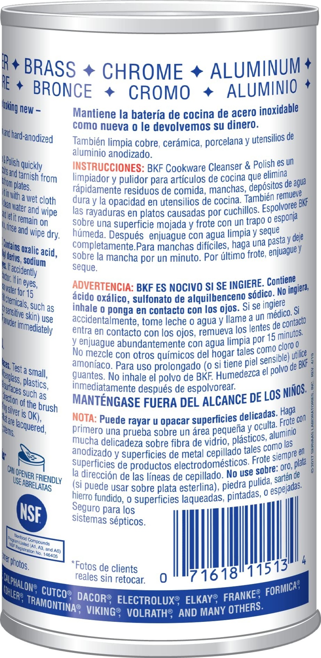 Bar Keepers Friend Superior Cookware Cleanser Polish 12Ounces 1Unit