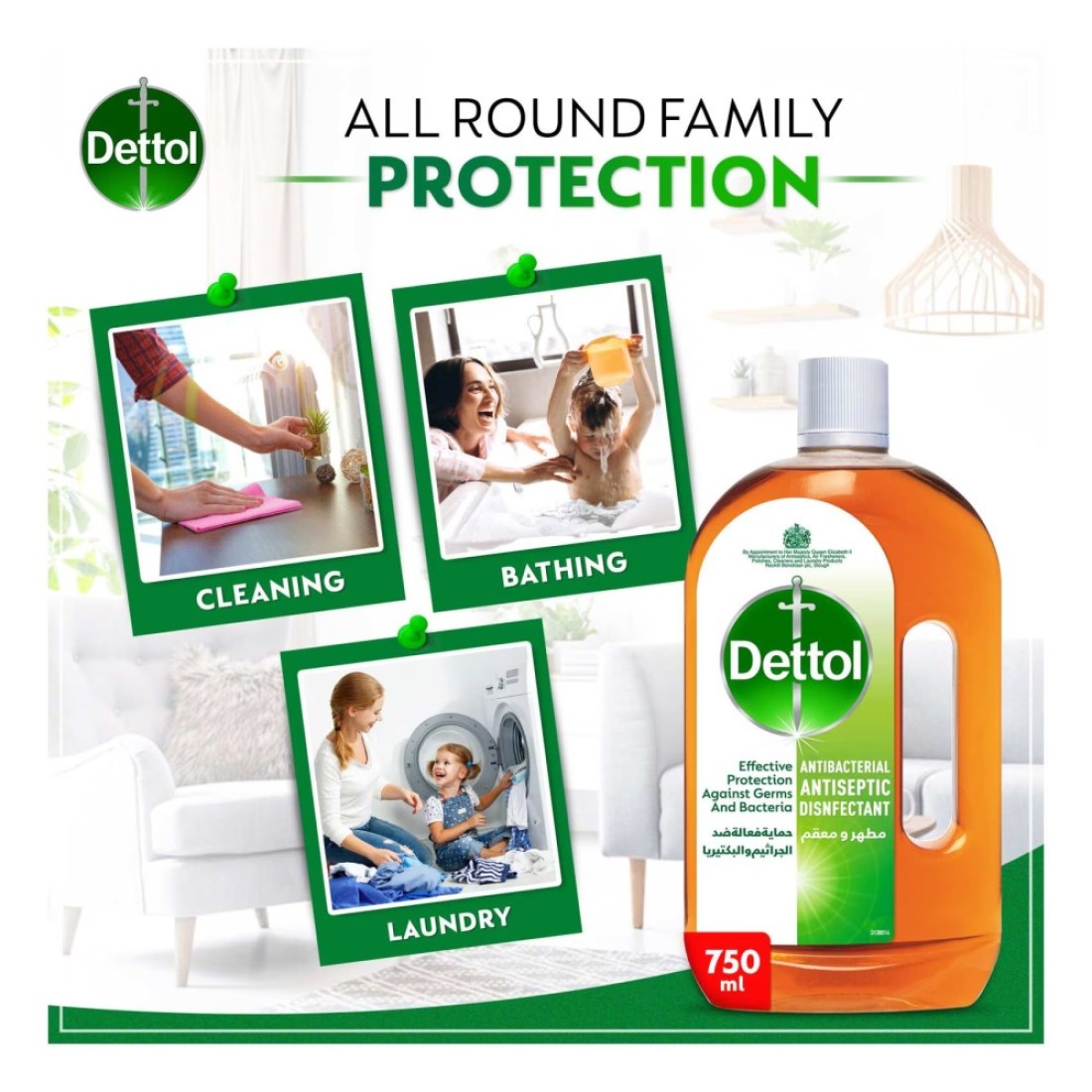 Dettol Anti-Bacterial Antiseptic Disinfectant 750ml