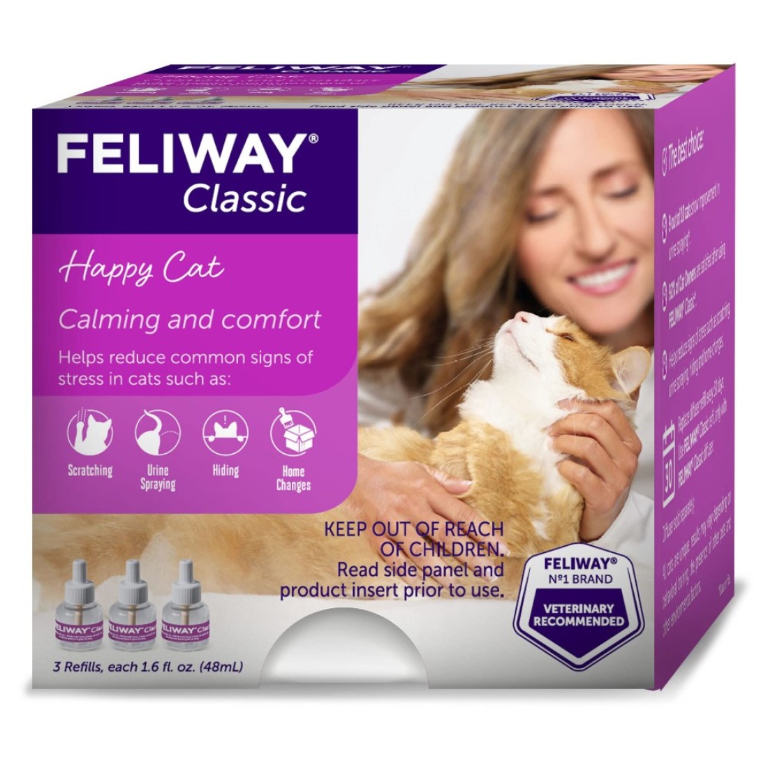 FELIWAY Classic Cat Calming Pheromone 30 Day Refill 3 Pack