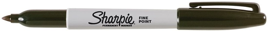 Generic Sharpie Permanent Marker, Fine Point, Black, Pack Of 3