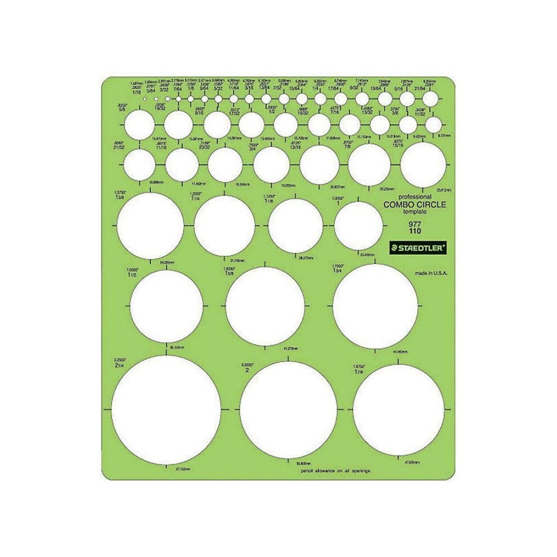 Staedtler Combo Circle Template 977 110