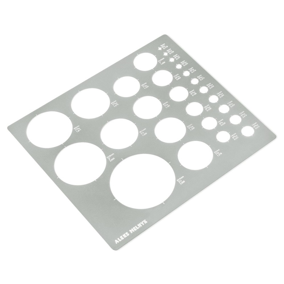 Aleks Melnyk No200 Metal Circle Template metric Circle Tracers for Drawing Circle Ruler Circle Templates for Drafting Round Stencil Architect Tool Metal Design Template Circle Stencil Painting