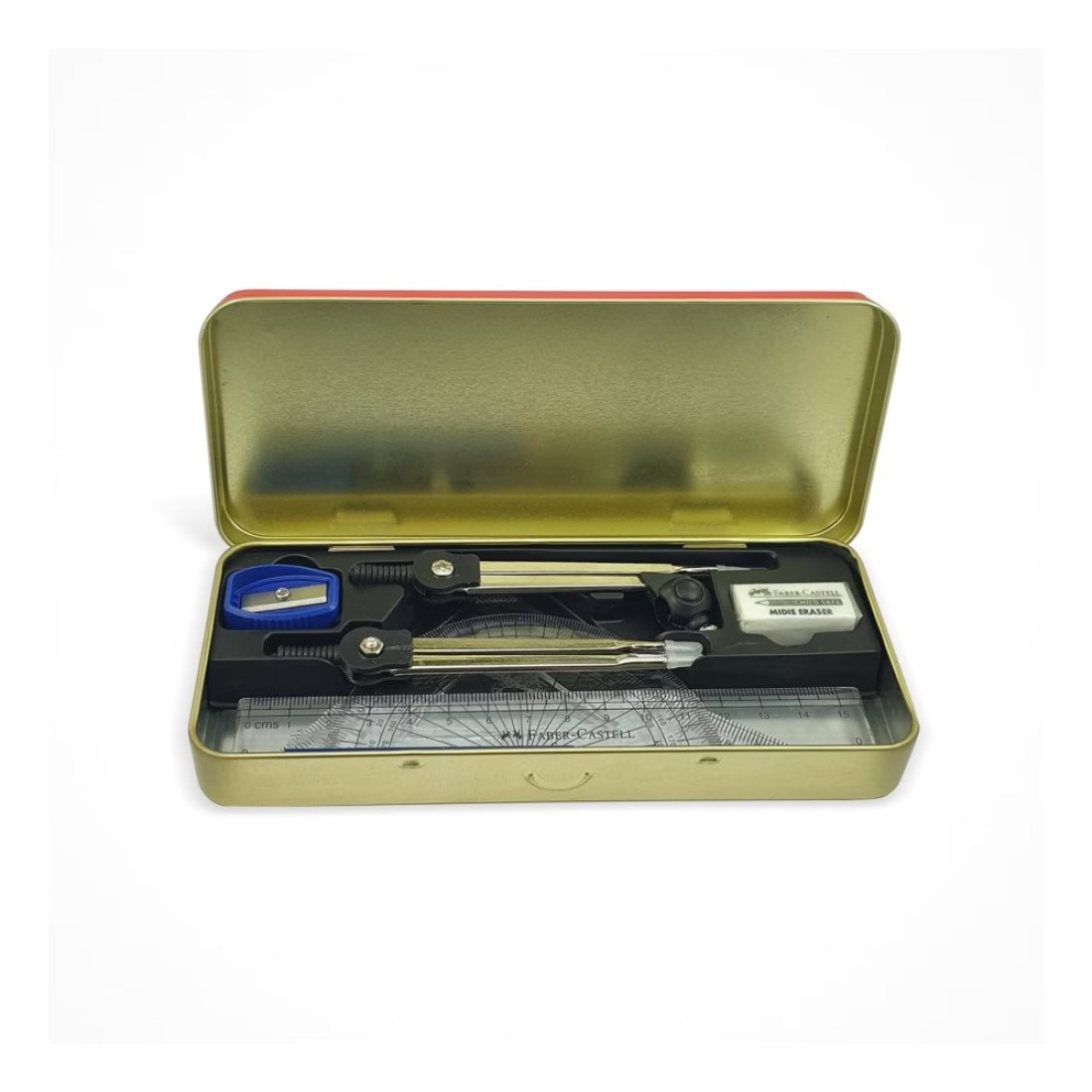 Faber-Castell Vertex Mathematical Drawing Instrument Box Multicolour 9 PCS