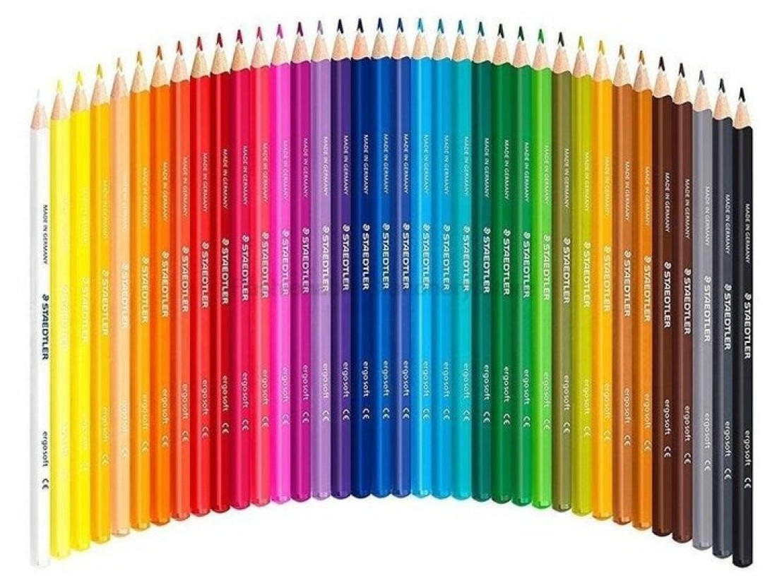 Staedtler 52 Coloring Set, 48 Colored Pencils - 2 x 24 Colored Pencil Set, 2 Nylon Pencil Cases, 2 Double Hole Sharpeners