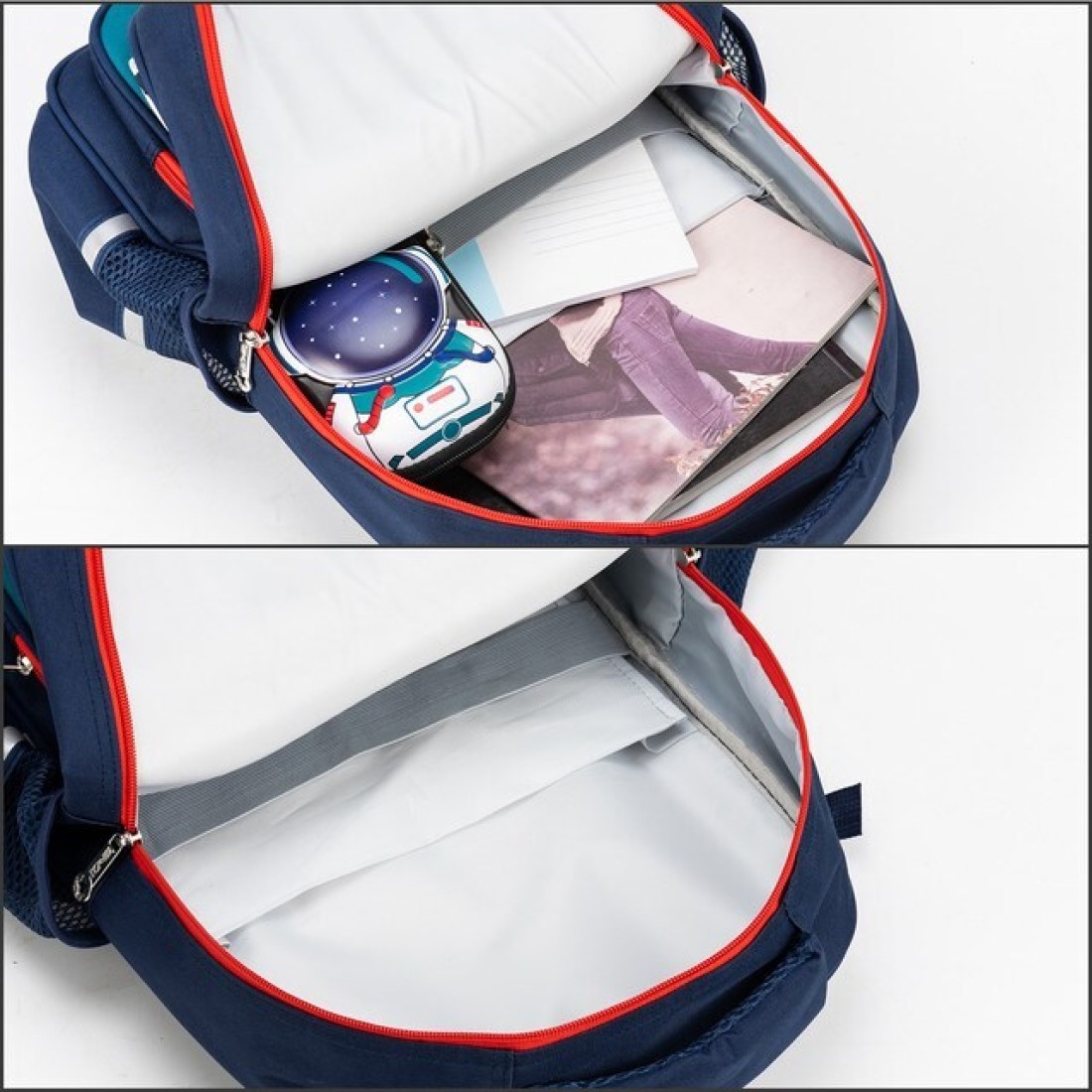 Eazy Kids - Back to School - 16&quot; Ergonomic School Bag - Blue