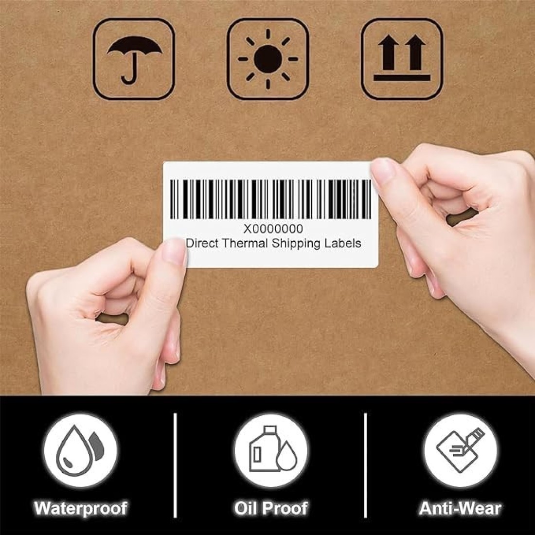 2&quot; X 1&rdquo; Direct Thermal Labels, Label Stickers, Barcode Sticker, Barcode Labels, White Thermal Printer Labels, Compatible with Rollo &amp; Zebra Desktop Printers,1000 Labels/Roll (1 Roll = 1000 Labels)