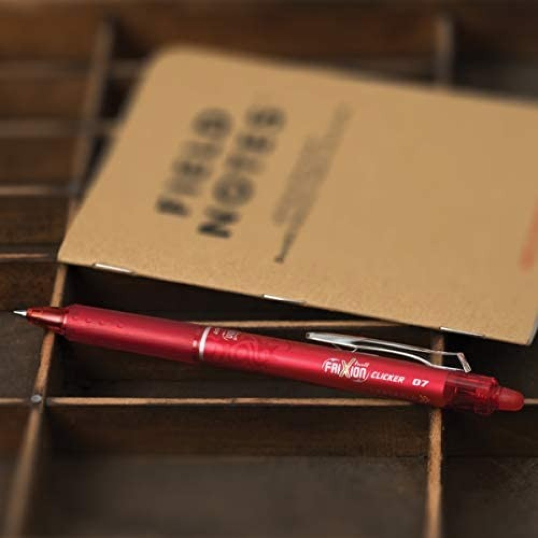 Pilot FriXion Clicker Retractable Erasable Gel Pens Fine Point Red 6 Pack 13610