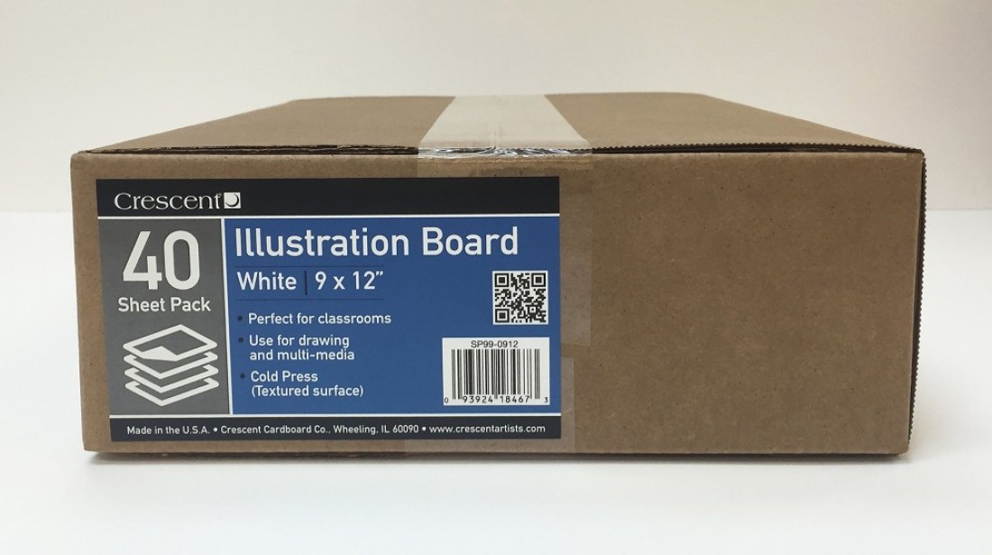 Crescent No 99 Cold Press Illustration Board 9 x 12 Inches Pack of 40