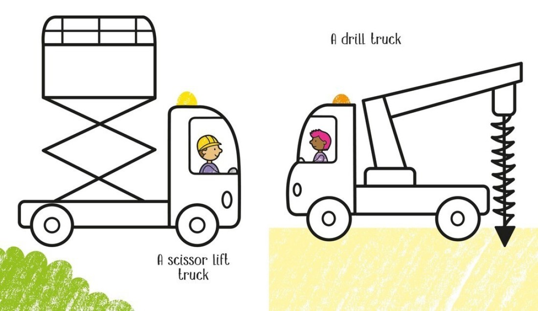 Usborne First Colouring: Trucks &ndash; Fun and Easy Colouring Book for Toddlers, Perfect for Developing Creativity, Simple Truck Illustrations, Ideal for Ages 2+