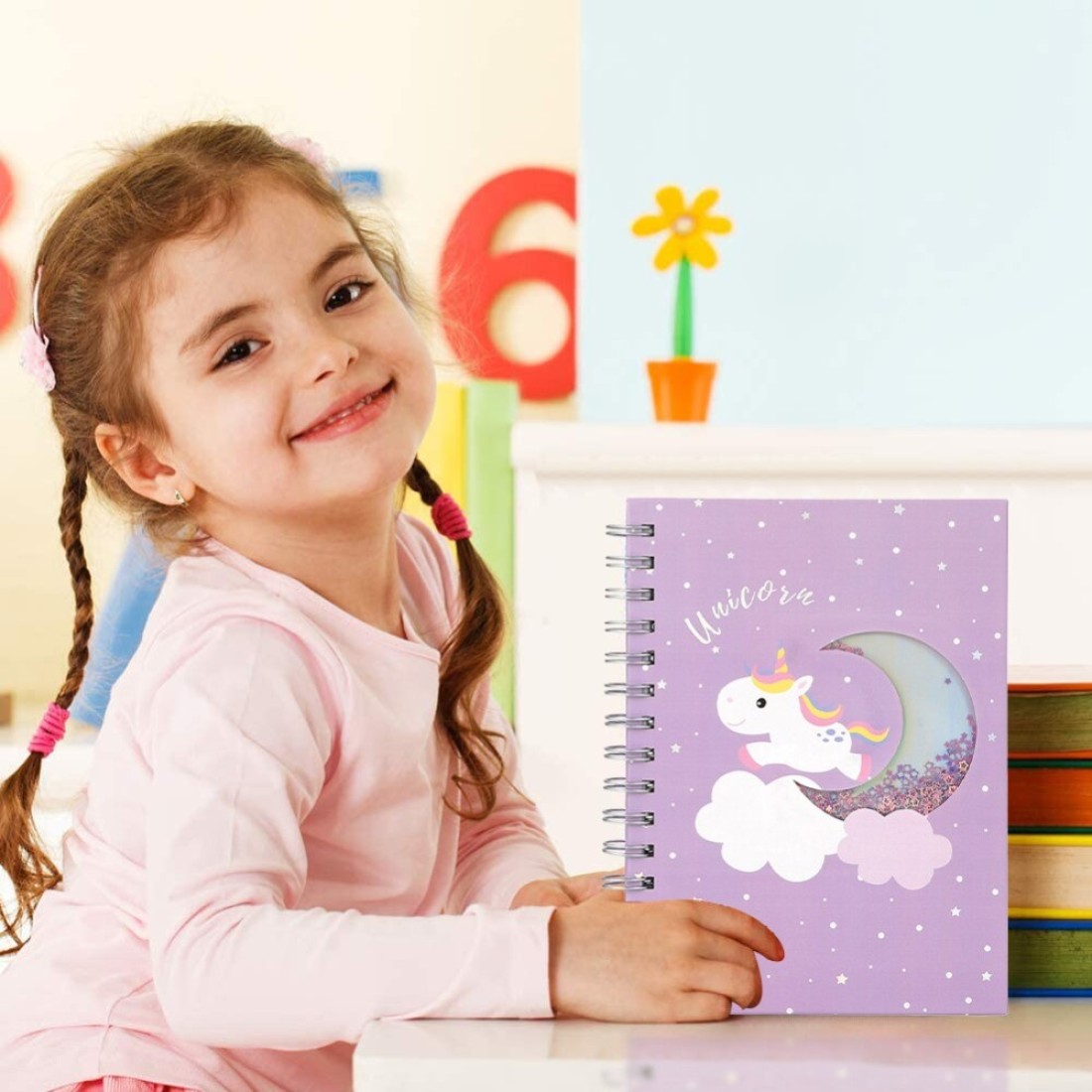 Essen Cute Unicorn Notebook Journal, Diary Notepad for Girls Kids Students Adults -160 Pages