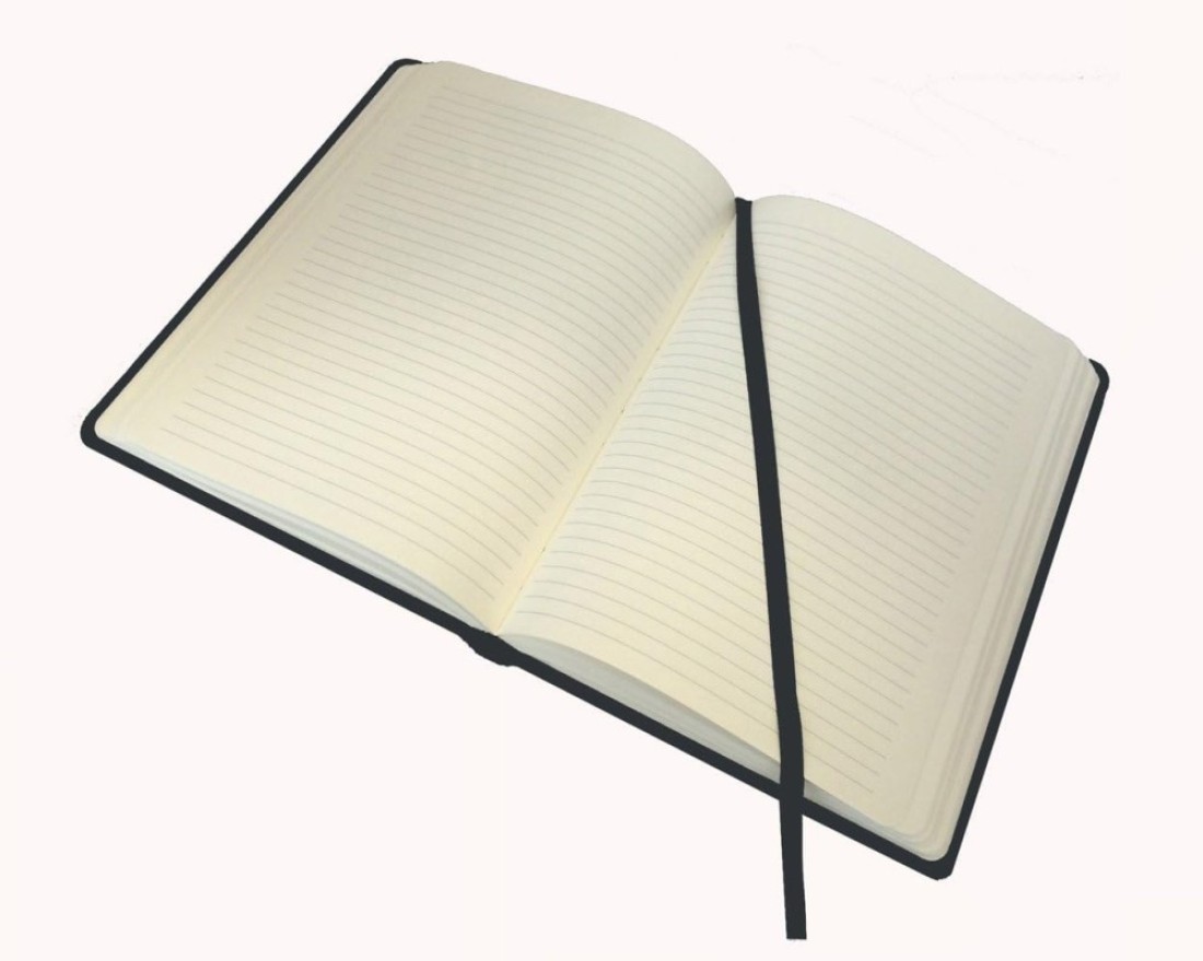 Collins Legacy A4 Hard Cover Notebook, 240 80gsm Ruled Pages - Black Cover
