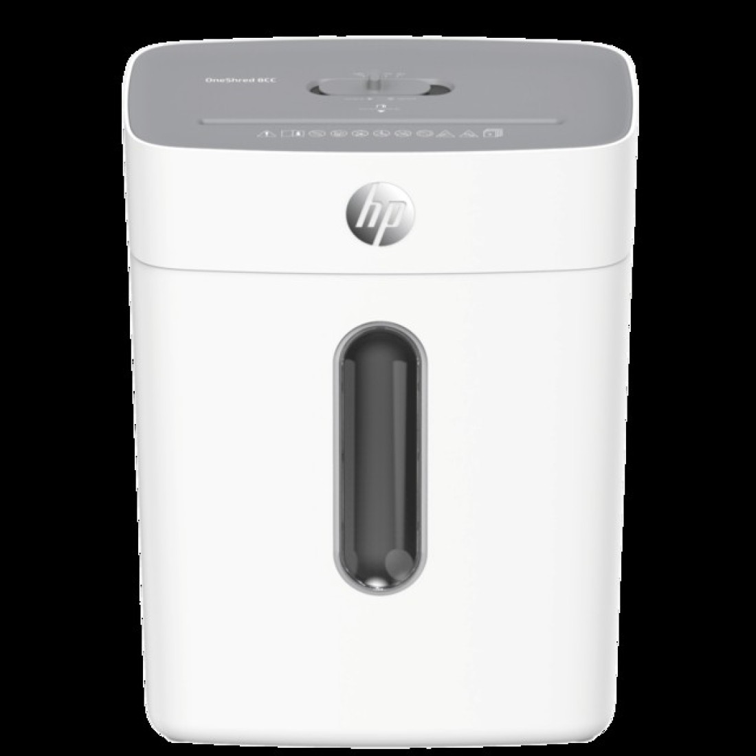 HP OneShred 8CC Office Paper Shredder Machine, P-4 Security, Cross Cut, 8 Sheets, 15L Bin - 2801