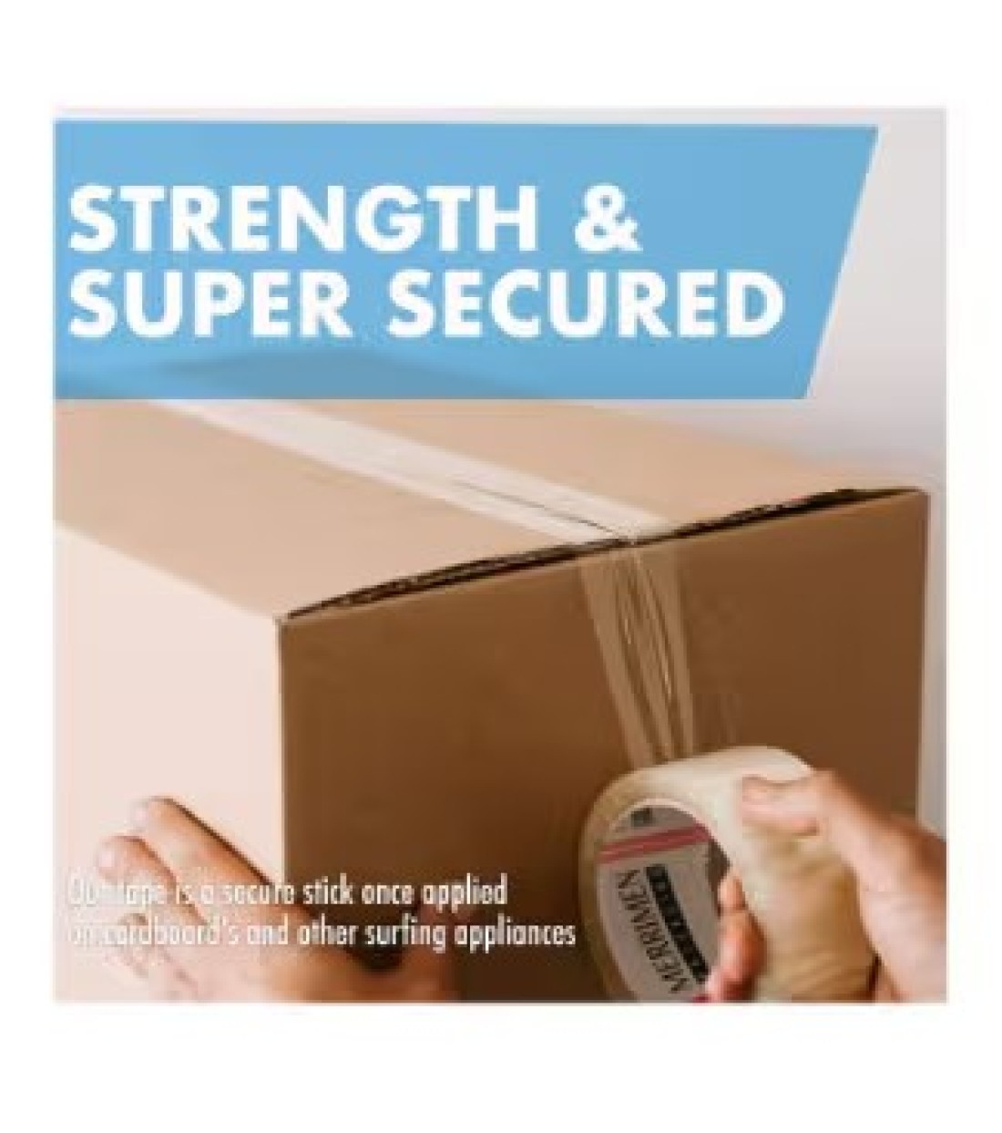 Dessini 1 Roll Strong Heavy Duty Clear Packing Tape, 2 Inches x 50 Yards