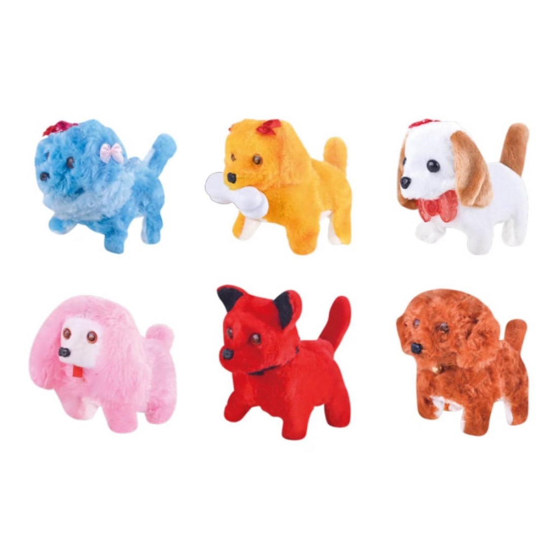 Power Joy Trendy Toyz Walking Dog Multicolour Pack of 5