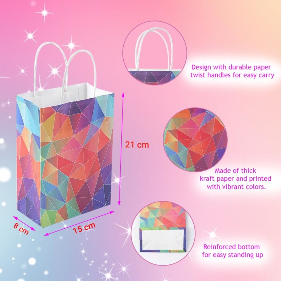 ESSEN Gift Bags For Kids Birthday Party Favors - 12 Pcs