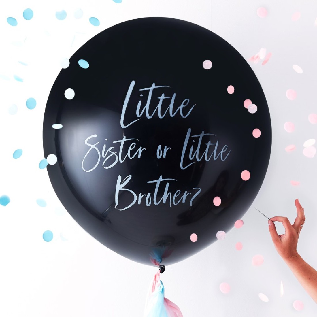 Ginger Ray Gender Reveal Little Brother Or Sister Balloon