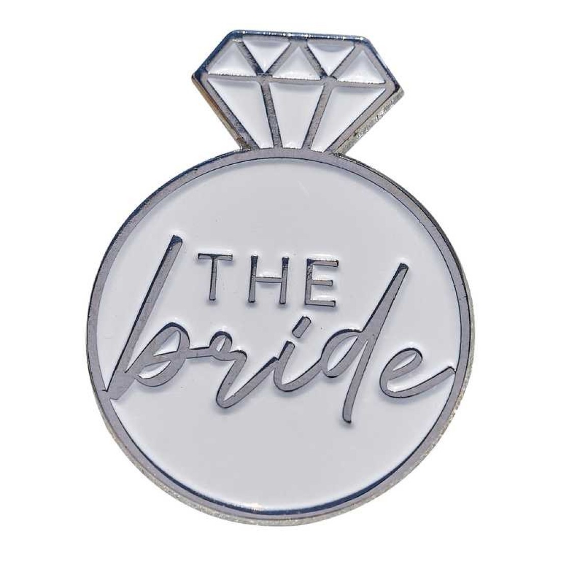 Hen Weekend Silver Enamel Bride Hen Party Badge