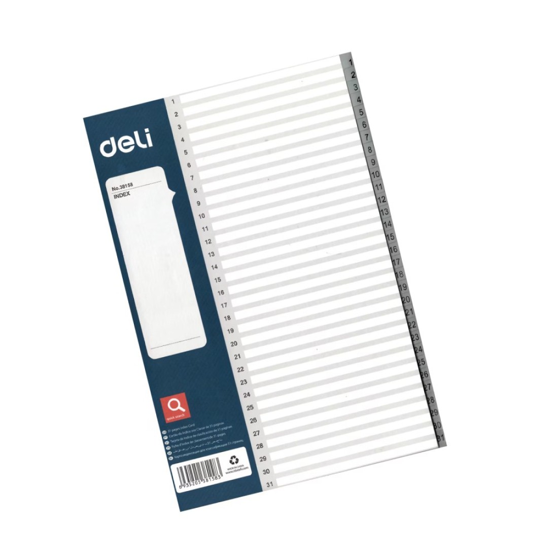 Deli Index Dividers A4 1-31