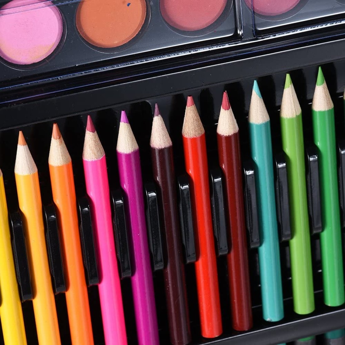 Generic 168Pcs Drawing Pen Art Set Kit Painting Sketching Color Pencils Crayon Oil Pastel Water Color Glue With Case For Children Kids