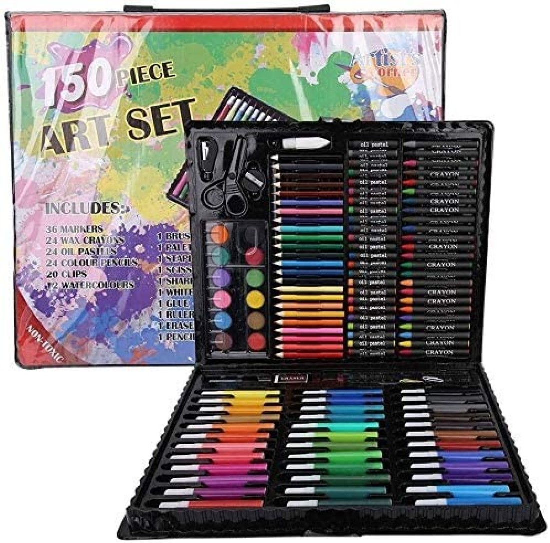Watercolor Pencil Set 150 Pieces Painting Tools Gift Box Brush Stationery