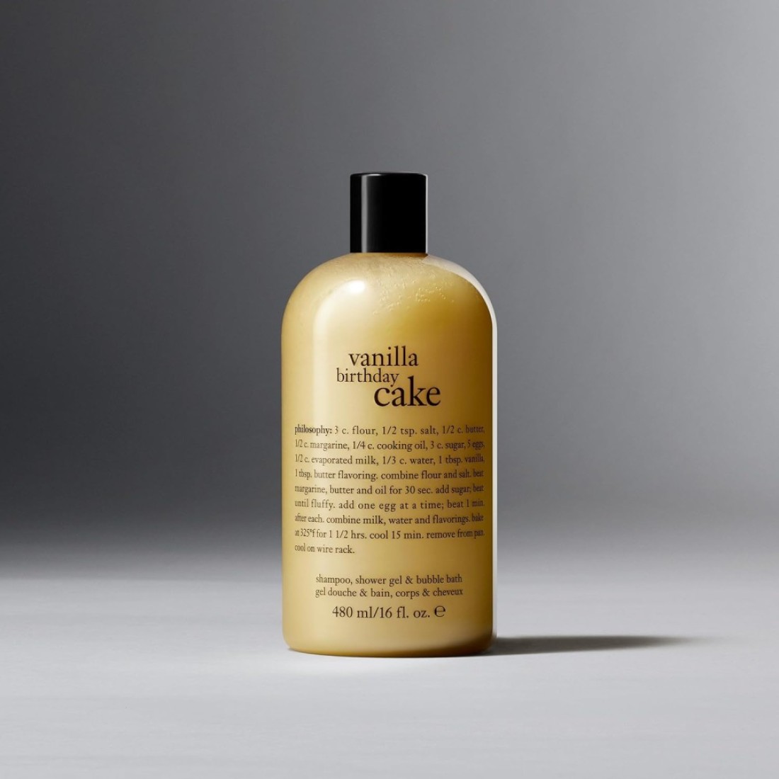 philosophy vanilla birthday cake shampoo shower gel bubble bath 16 oz