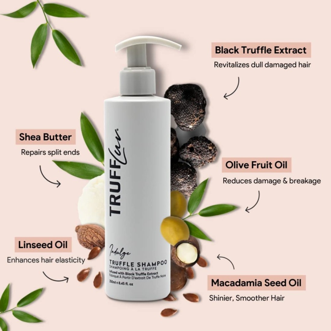 TruffLuv Indulge Collection Truffle Clarifying Shampoo Hydrating Strengthening Mask with Black Truffle Extract 845 Fl Oz Duo Paraben Sulfate Free