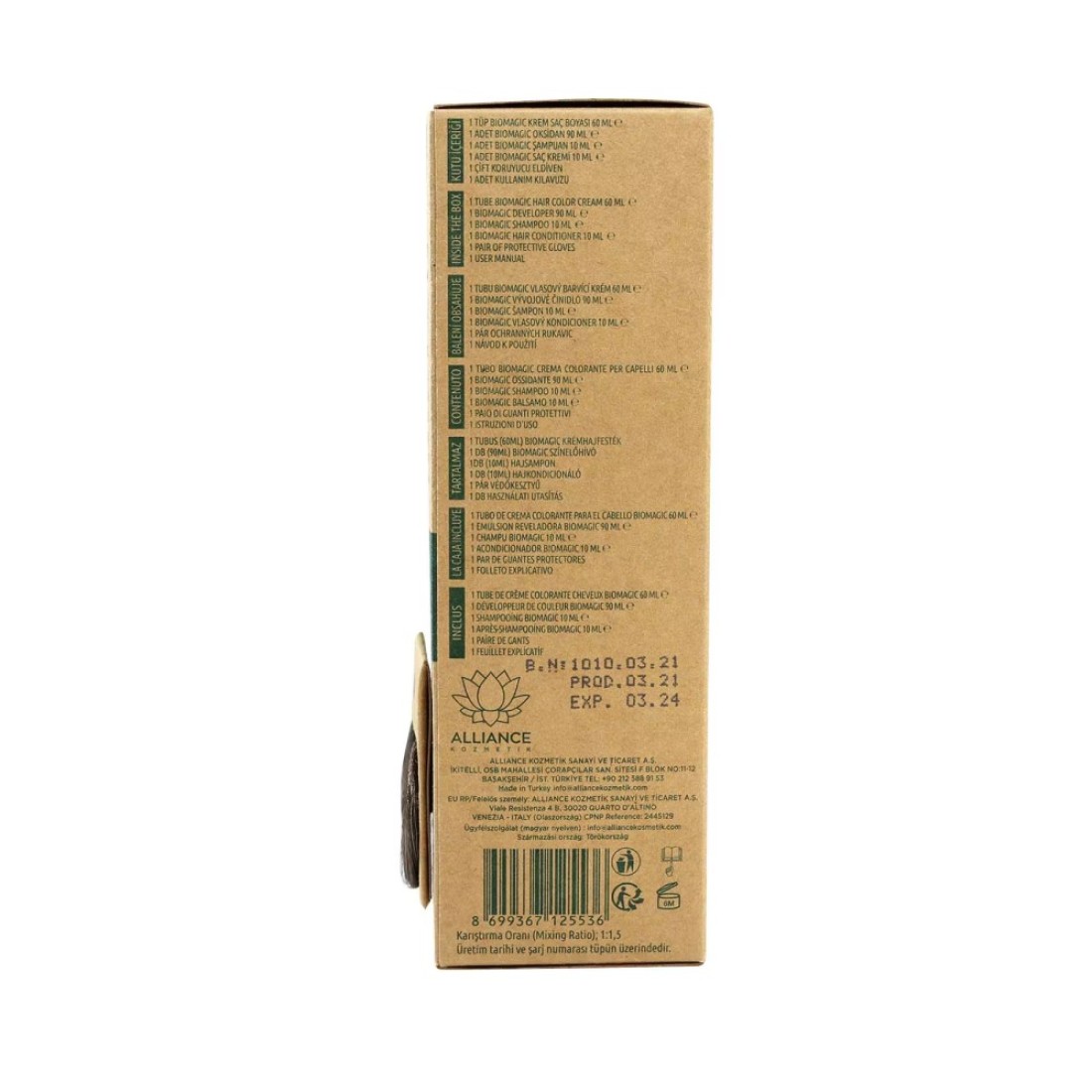 Biomagic Keratin And Argan Oil Hair Colour 5.00 Light Brown 60ml