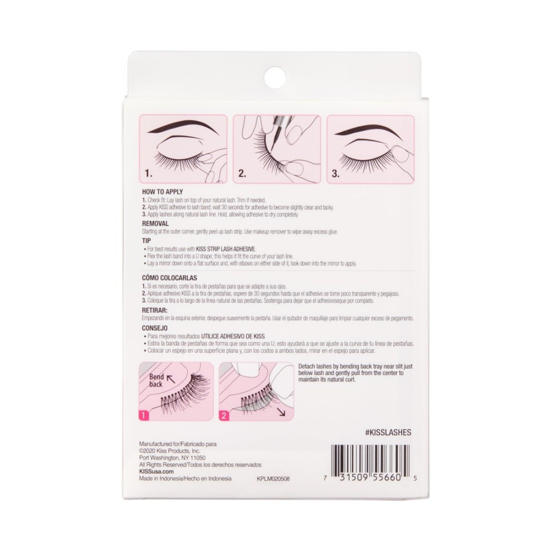 KISS So Wispy False Eyelashes Style 11 12 mm Includes 5 Pairs Of Lashes Contact Lens Friendly Easy to Apply Reusable Strip Lashes Glue On Mulitpack