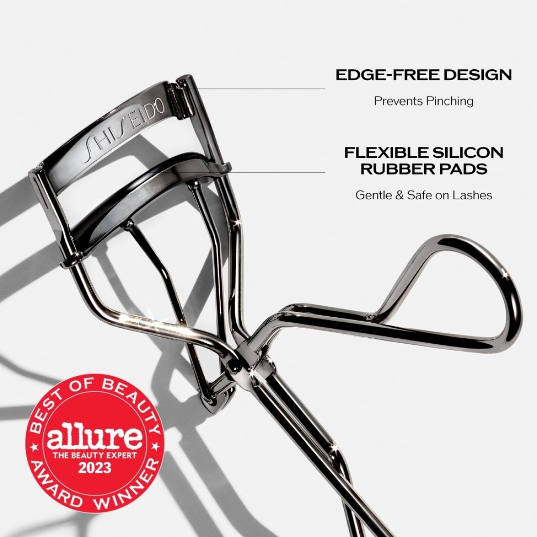 ShiseidoEyelash Curler Crimps Curls Lashes for Perfect EyeFraming Fringe Gentle Safe Includes Replacement Pad