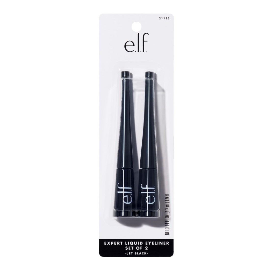 elfExpert Liquid Liner HighPigmented ExtraFine Liquid Eyeliner For Precise Definition LongLasting Vegan CrueltyFree Jet Black 014 oz 2 countPack of 1