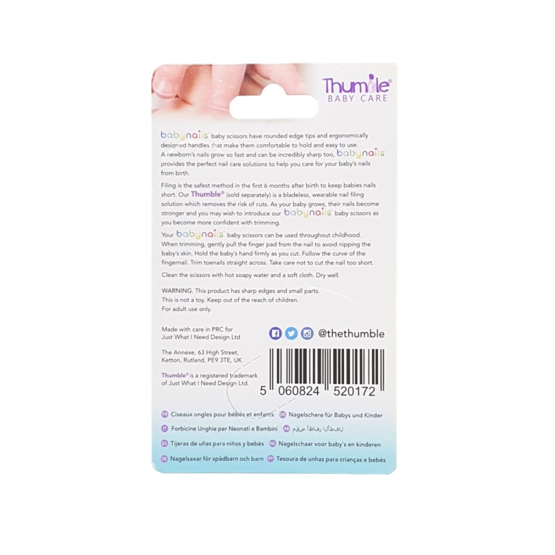Baby Nails Baby Scissors White