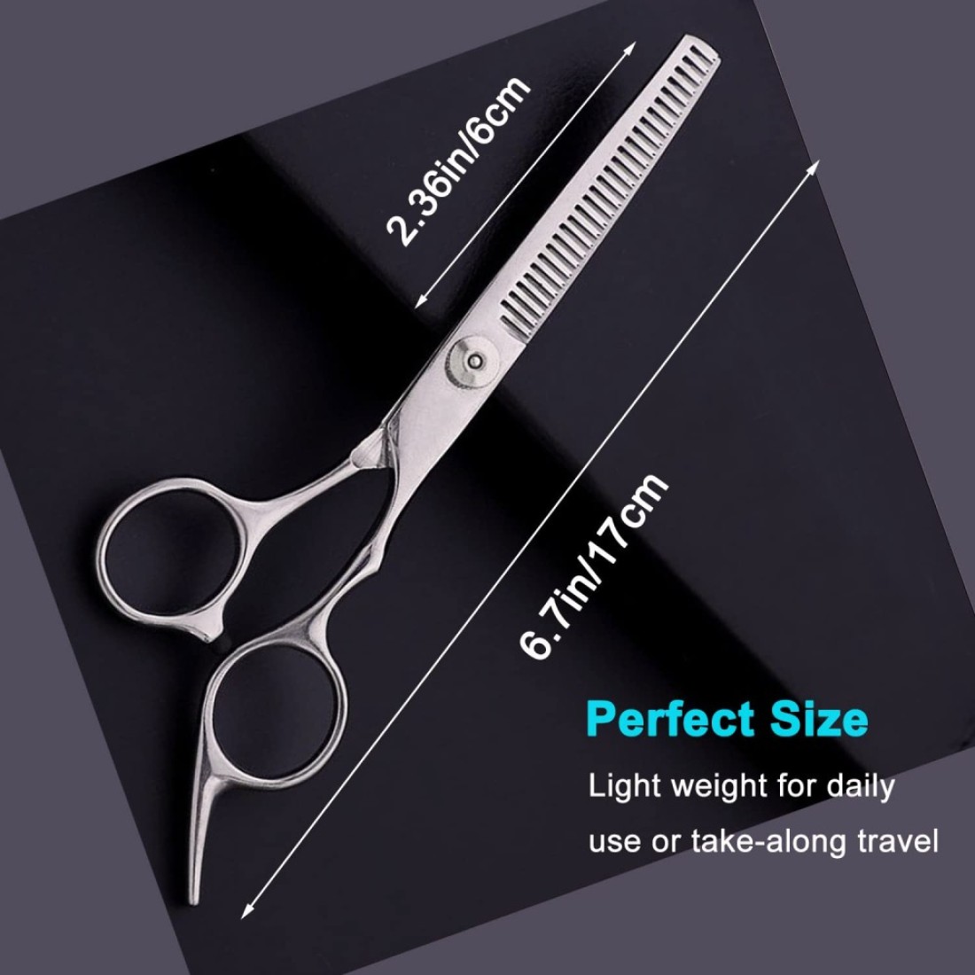 Hair Thinning Shears Hair Cutting Scissors 67 Inches with Fine Adjustable Tension Screw and 1 Piece Wipe Cloth