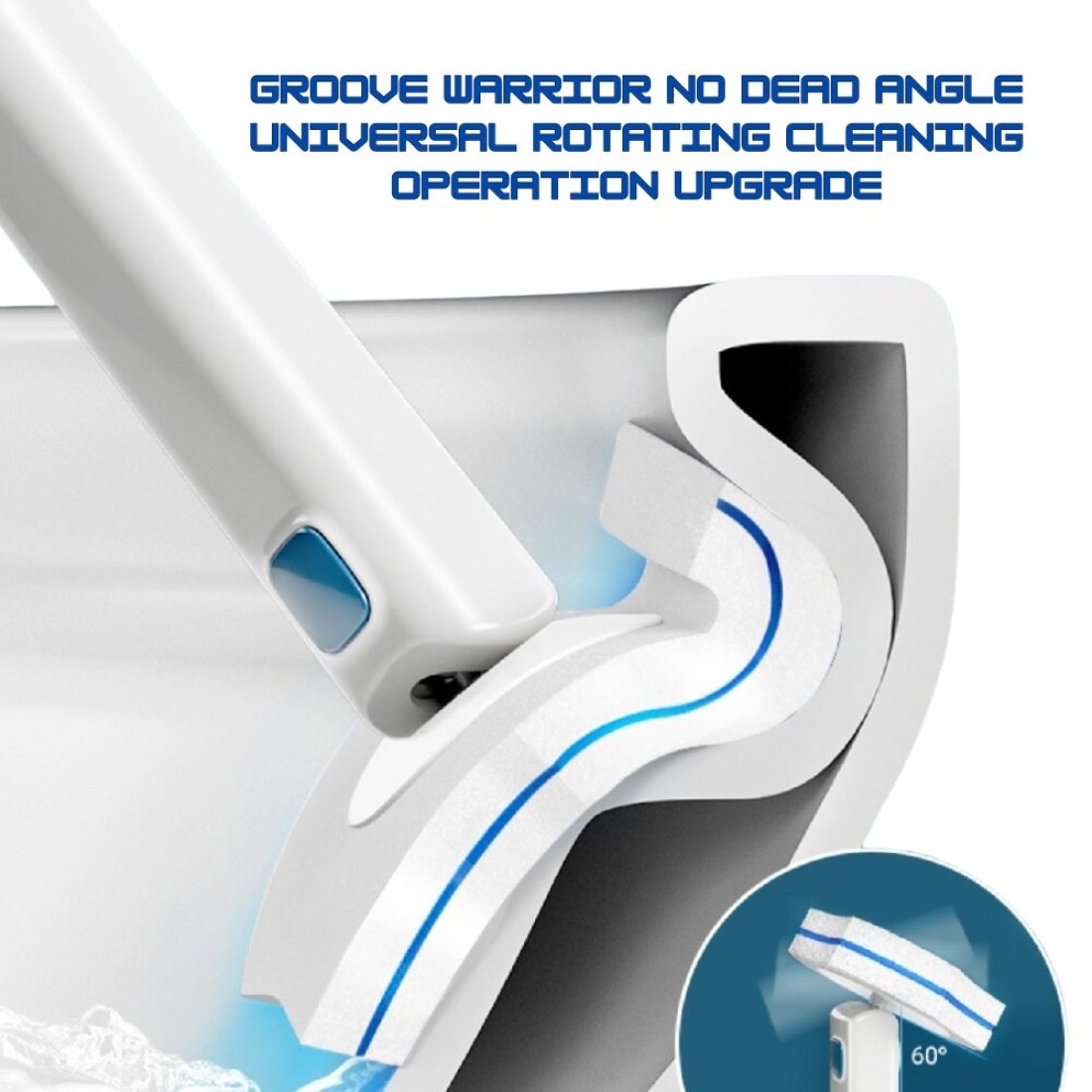 Disposable Toilet Bowl Brush Refills 30 pcs, Bathroom Scrubber Wand Replacement Cleaner Pads for Sink Bathtub Wash Basin &amp; Toilet Bowl.
